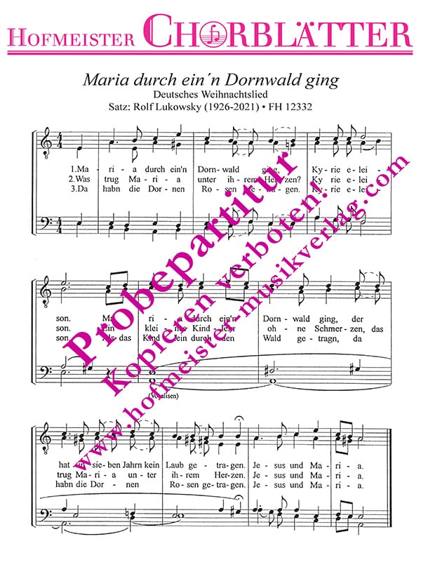 Maria durch ein Dornwald ging