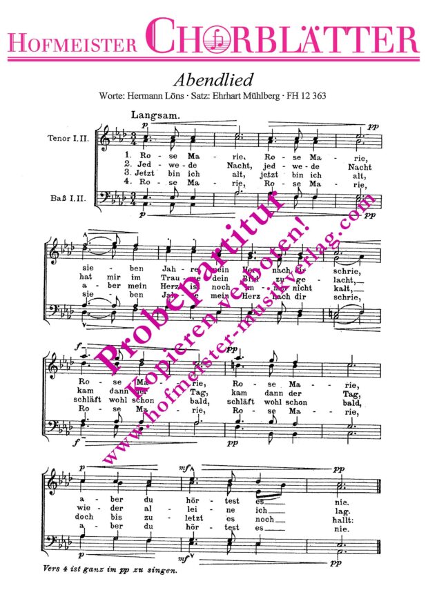 Abendlied (Rose Marie)