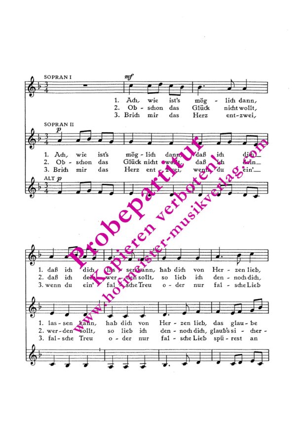 Ach, wie ist's möglich dann