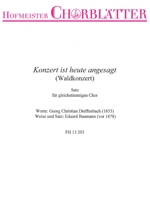 Konzert ist heute angesagt