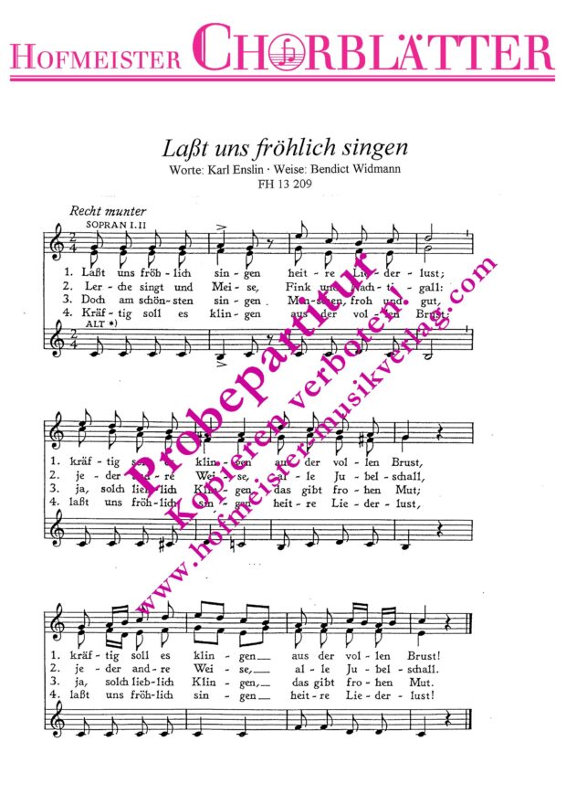 Laßt uns fröhlich singen