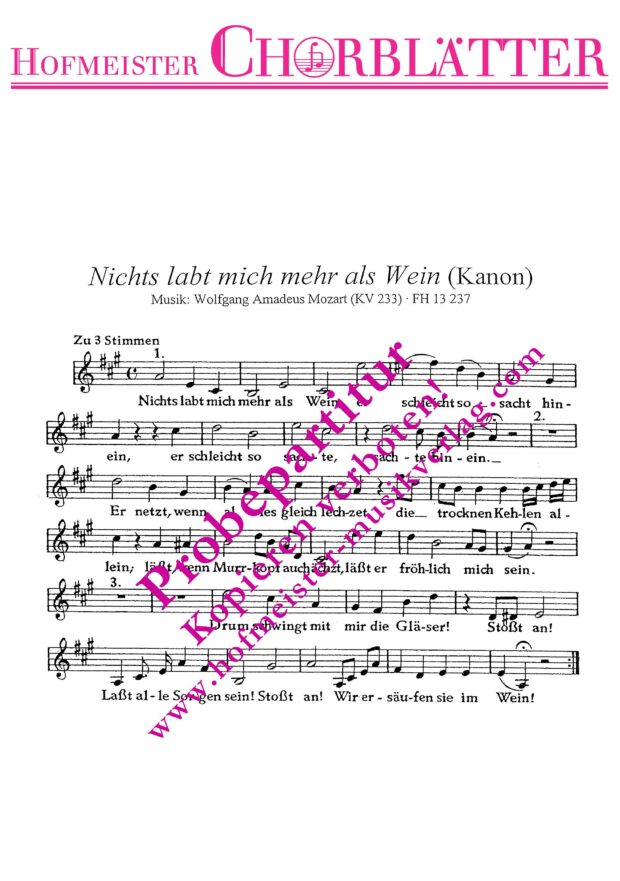 Nichts labt mich mehr als Wein