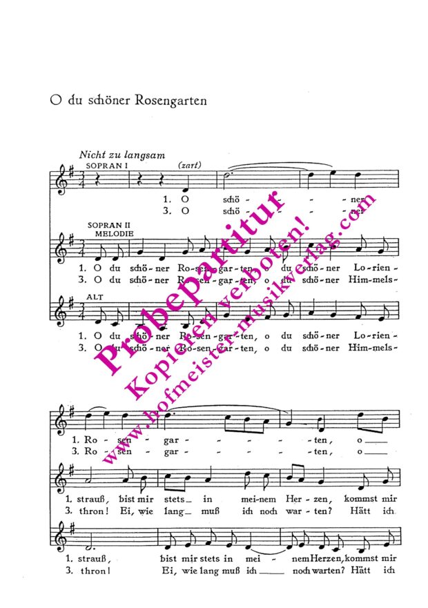 O du schöner Rosengarten