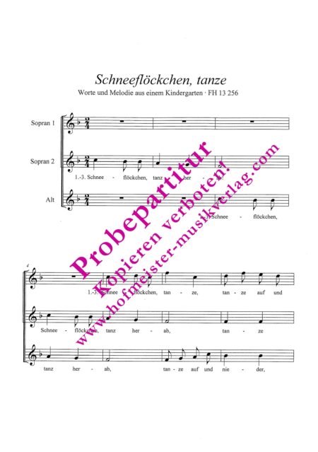 Schneeflöckchen, tanze