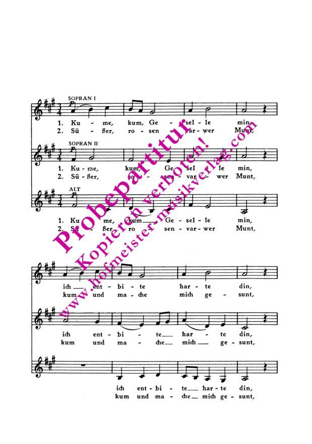Kume, kum, Geselle min (um 1285)