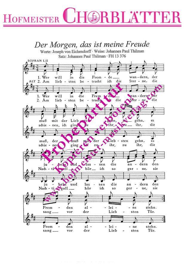 Der Morgen, das ist meine Freude