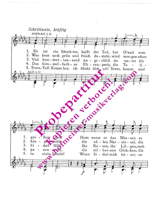 Schnitter Tod (Es ist ein Schnitter) (1638)
