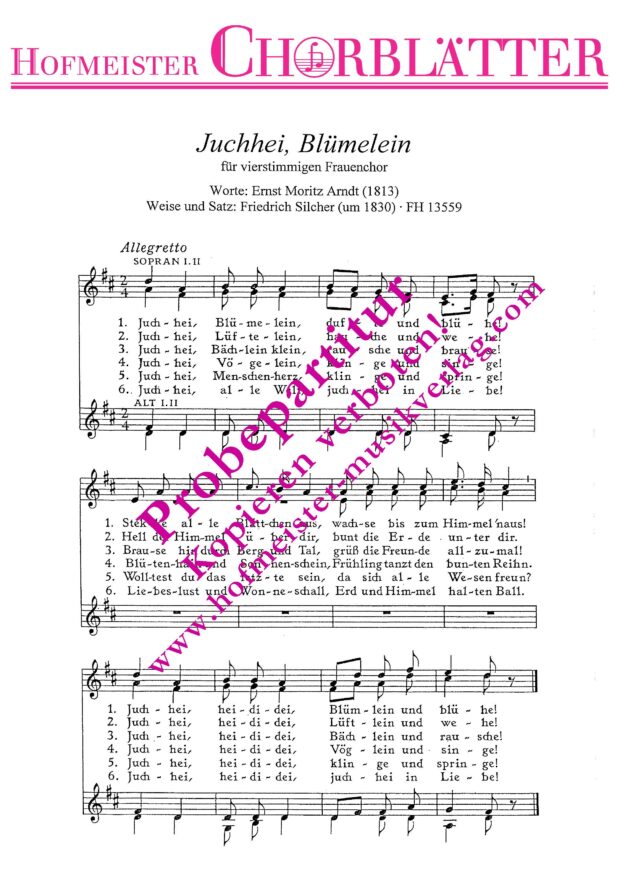 Juchhei, Blümelein