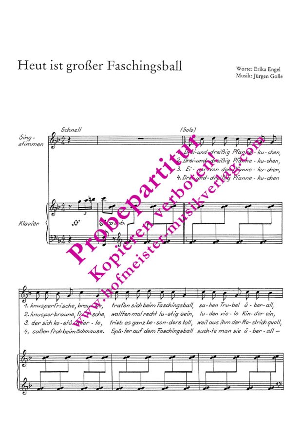 Heut ist großer Faschingsball