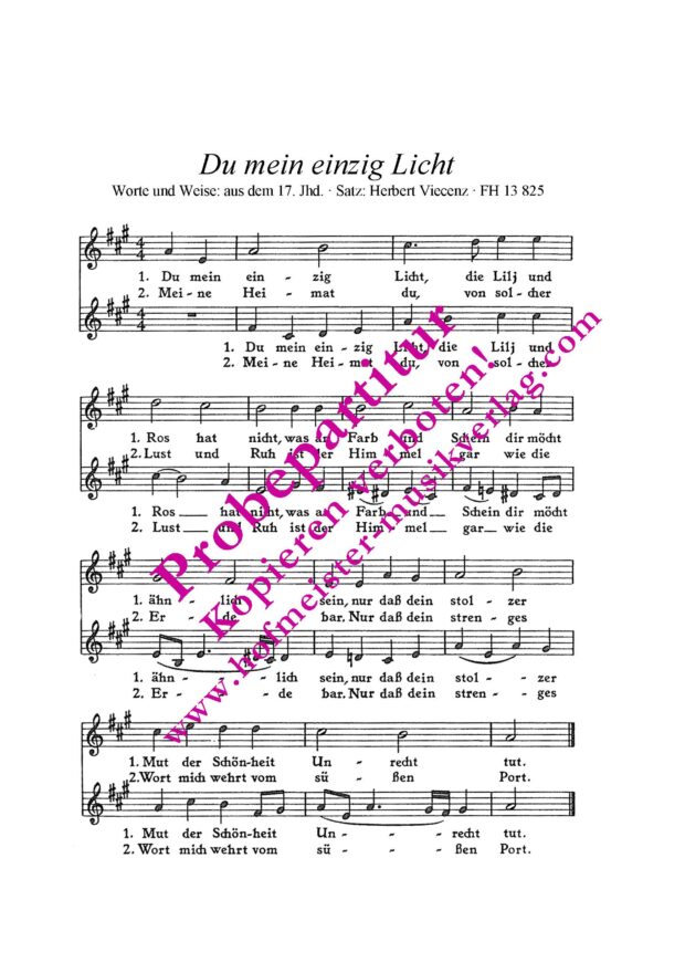 Du mein einzig Licht (1648)