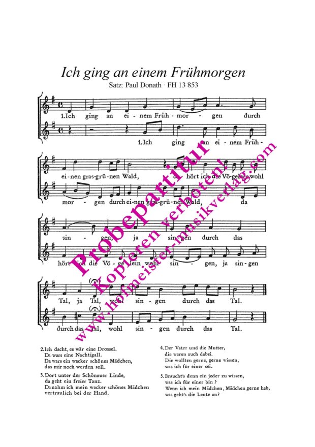 Ich ging an einem Frühmorgen
