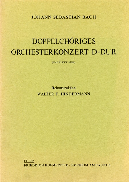 Doppelchöriges Orchesterkonzert D-Dur / Violine I