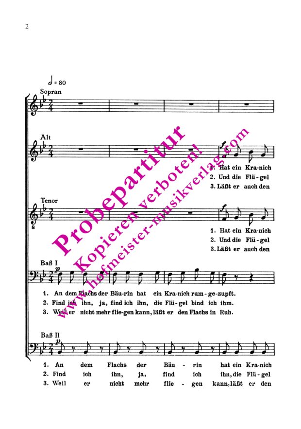 Der Kranich (An dem Flachs der Bäurin)