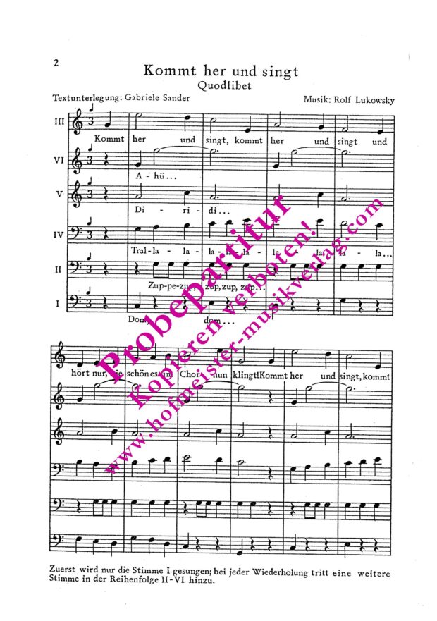 Kommt her und singt