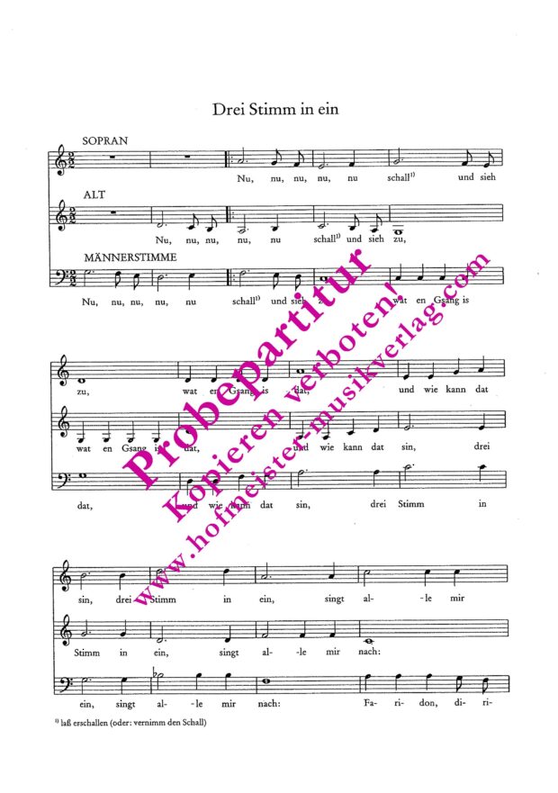 Drei Stimm in ein (1612)