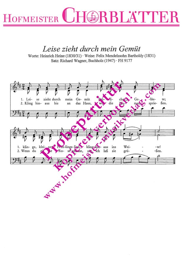 Frühlingsgruß (Leise zieht durch mein Gemüt)