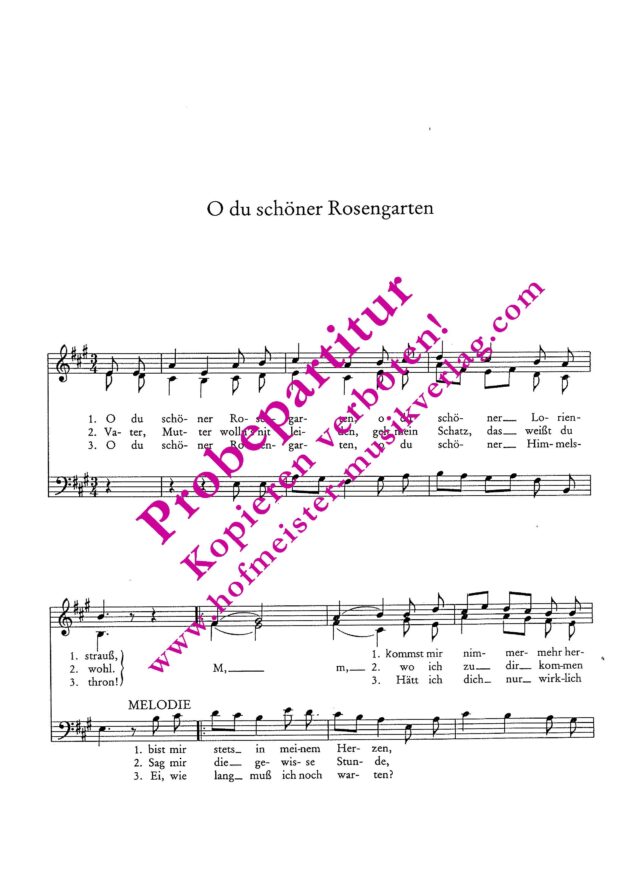 O du schöner Rosengarten