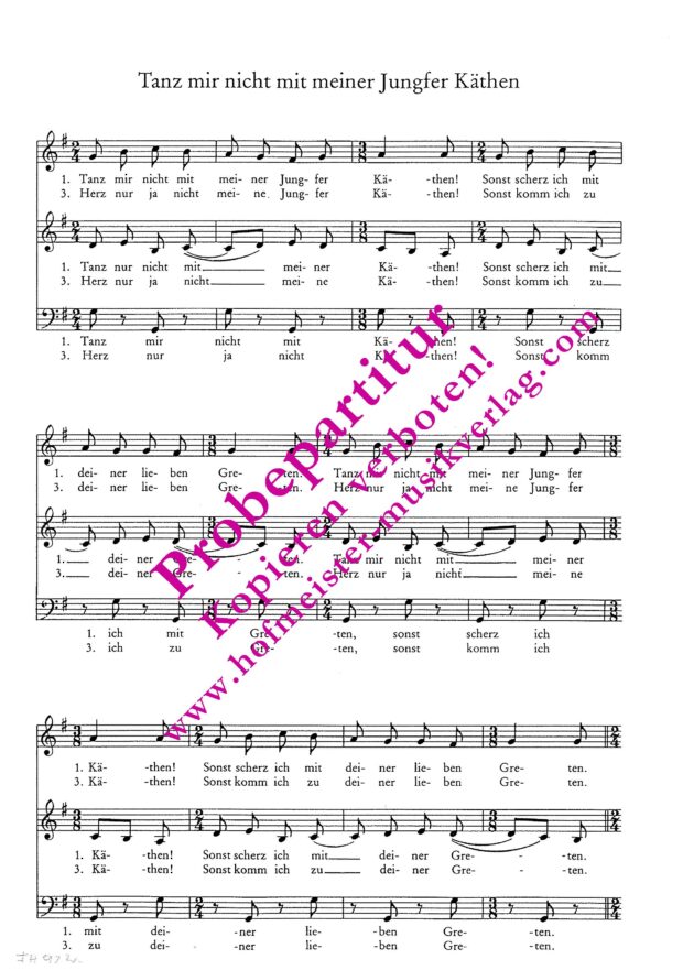 Tanz mir nicht mit meiner Jungfer Käthen (1609)