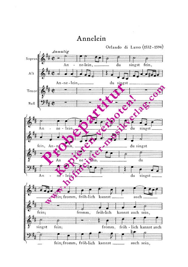 Annelein, du singst fein