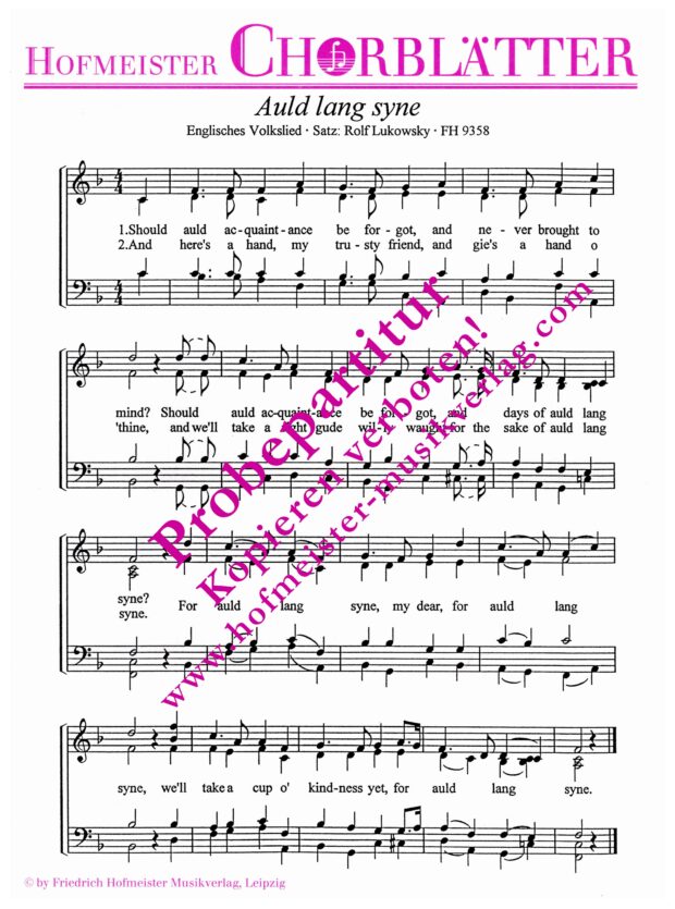 Auld lang syne