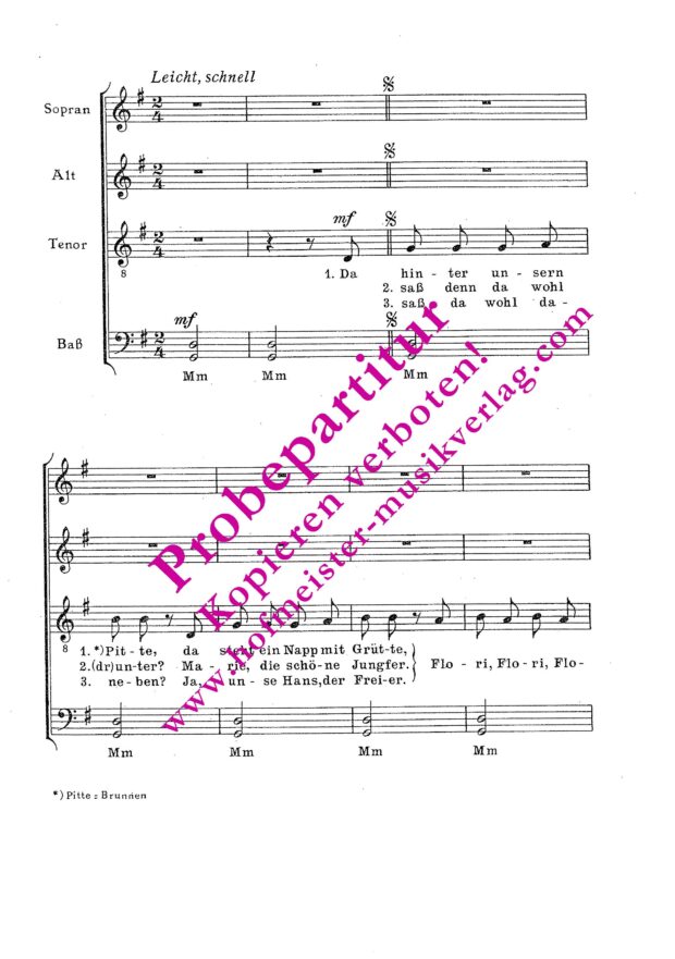Tanzlied (Da hinter unsern Pitte)