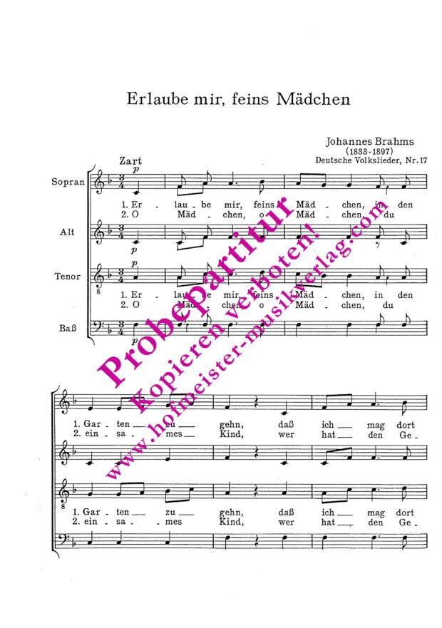 Erlaube mir, feins Mädchen