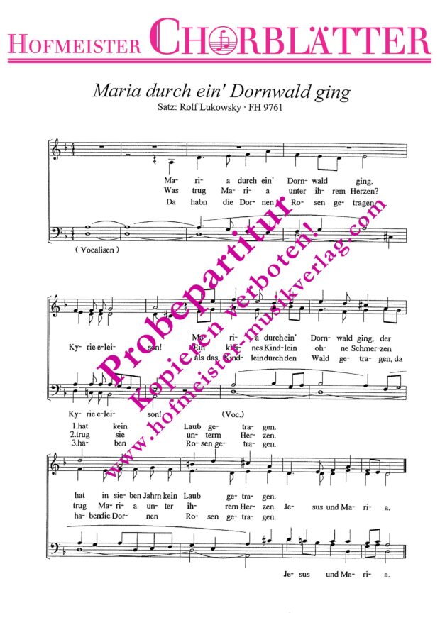 Vier Kanons und ein Lied