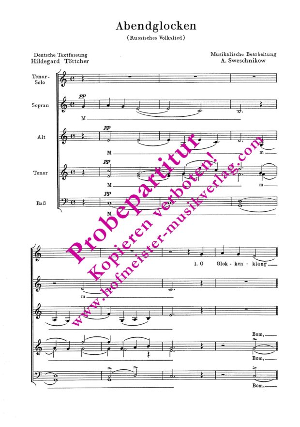 Abendglocken (O Glockenklang)