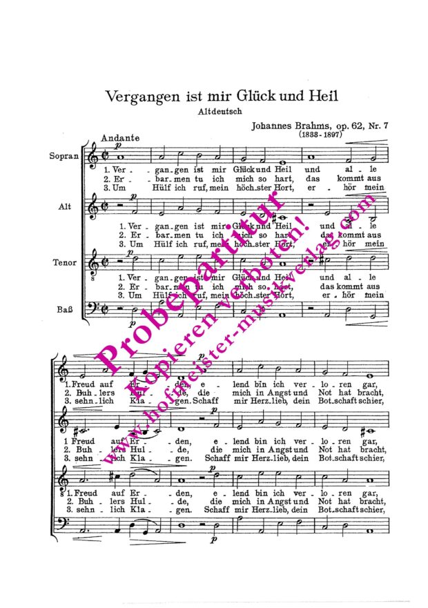 Vergangen ist mir Glück und Heil