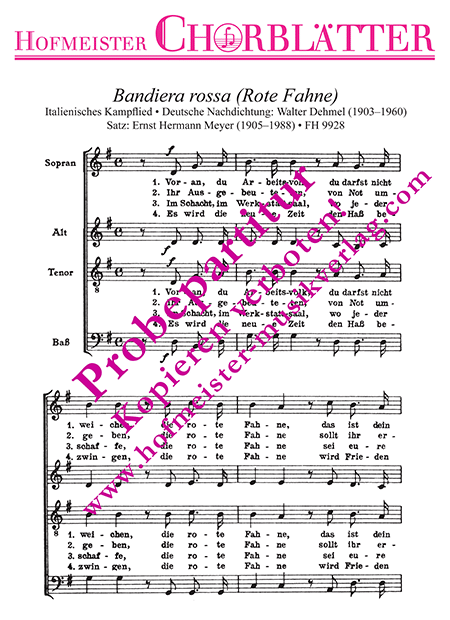 Bandiera rossa (Voran, du Arbeitsvolk)
