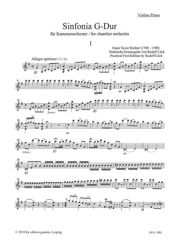 Sinfonia G-Dur / Stimmensatz – Bild 2
