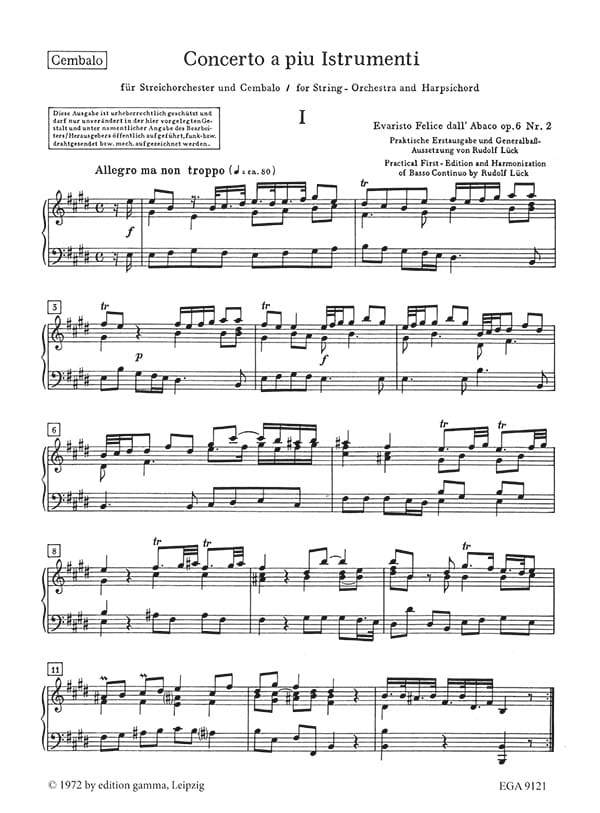 Concerto à piu istrumenti op. 6 Nr. 2 E-Dur / Sts – Bild 2