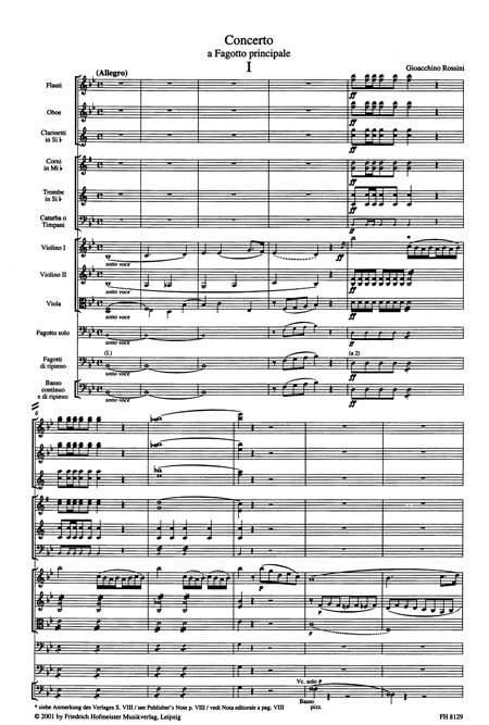 Concerto a Fagotto principale