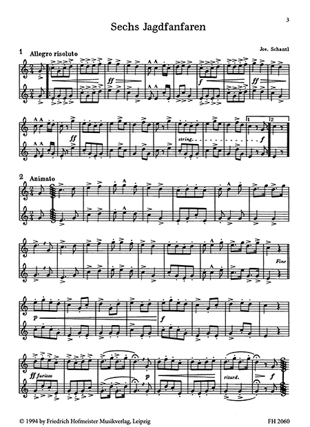 Horn-Duette alter Meister, Heft 1 – Bild 2