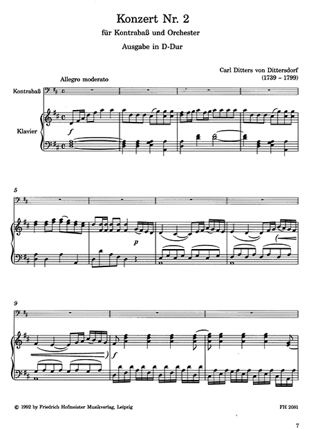 2. Konzert für Kontrabass und Orchester / KlA. – Bild 2