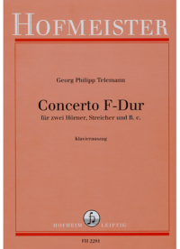 Concerto F-Dur für 2 Hörner, Streicher und B. c. / KlA