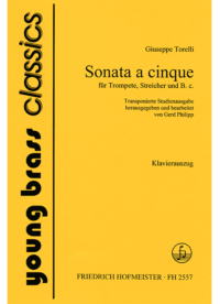 Sonata a cinque für Trompete, Streicher und B.c. / KlA.