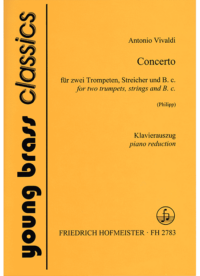 Concerto für 2 Trompeten und Streichorchester / KlA.