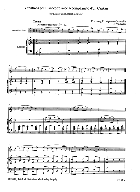 Variations per Pianoforte avec accompagnato d'un Czakan – Bild 2
