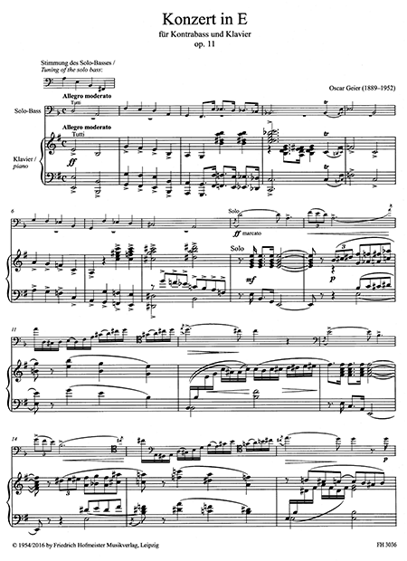 Konzert E-Dur für Kontrabass und Orchester, op. 11 – Bild 2