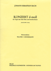 Konzert d-Moll für Orgel oder Solo-Oboe und Streichorchester / Partitur
