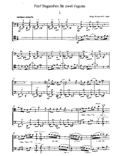 Zeitgenössische Musik für zwei Fagotte – Bild 2