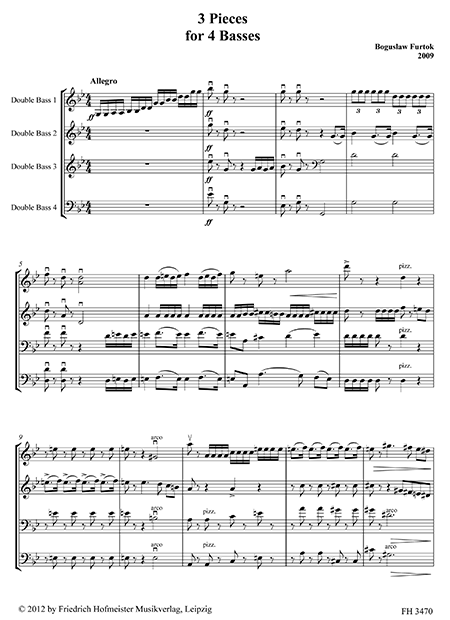 3 Pieces for four Basses – Bild 2