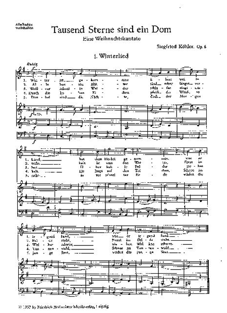 Tausend Sterne sind ein Dom, op. 8 / Partitur – Bild 2