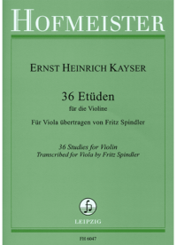 36 Etüden für die Violine, op. 20 (für Viola übertragen)