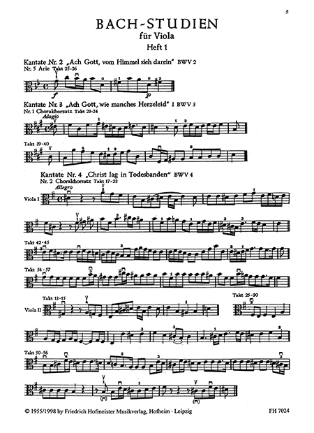 Bach-Studien für Viola, Heft 1 – Bild 2