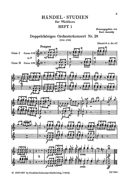 Händel-Studien für Horn, Heft 1 – Bild 2