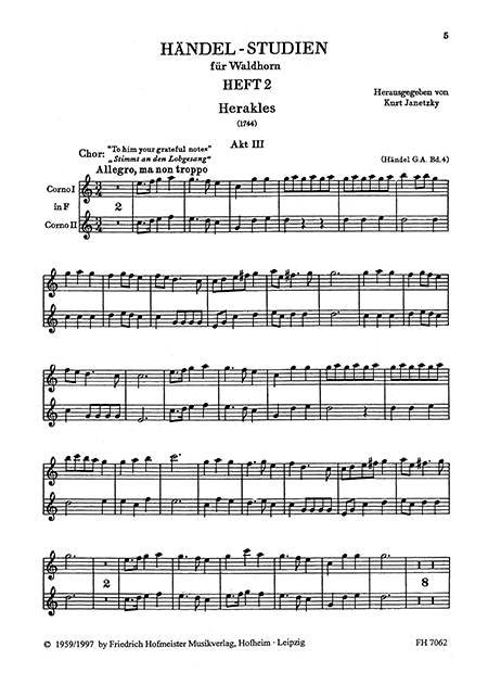 Händel-Studien für Horn, Heft 2 – Bild 2