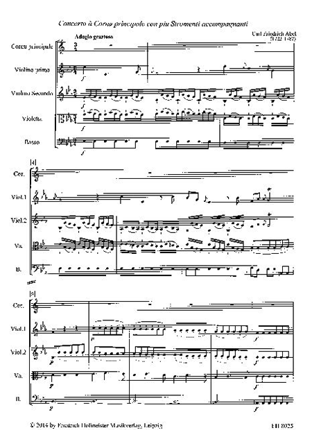 Concerto à Cornu principale con piu Stromenti accompagnanti / Partitur – Bild 2