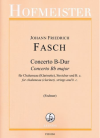 Concerto B-Dur für Chalumeau (Klarinette), Streicher und B. c. / Partitur